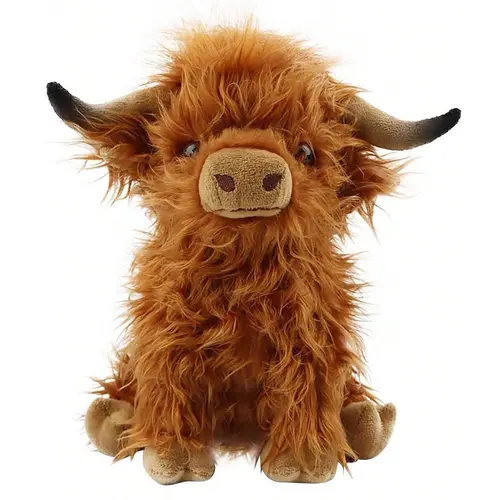 Highland Cow Plush Toy, 1-Count Cute Stuffed Animal, Soft Artificial Plush Toy with Comfortable Hand Feel, Best Home Decoration and Birthday or Christmas Gift for Girlfriend