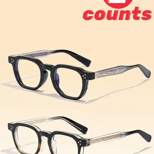 Retro Full-Rim Blue Light Blocking Glasses for Women and Men, Stylish Square Frame Eyeglasses for Work, Everyday Outfit Accessory, Vintage-Inspired Casual Glasses for Daily Wear