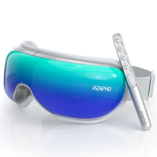 RENPHO Eyeris 1 Eye Massager with Heat - Battery-Powered Smart Eye Mask Massage Device with Bluetooth Music, Birthday Gift for Women Men, Eye Mask Massage Devices