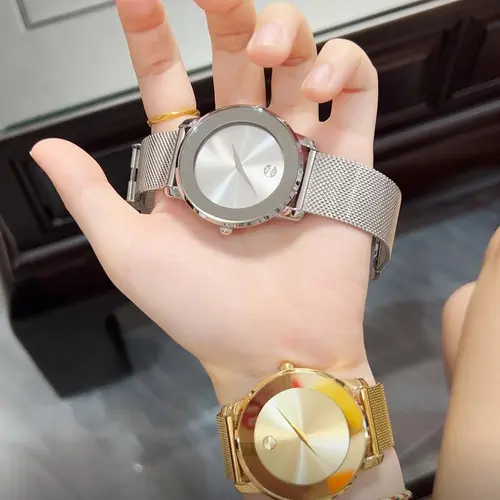 Women's Elegant All-Match Quartz Watch - Stainless Steel Mesh Strap, Alloy Frame Case, Vintage Round Dial, Ultra-Thin Waterproof Design, Clasp Closure, Antique Style, Gift Boxed Fashion Wrist Watch, Stylish Wrist Watches, Alloy Frame Wrist Watches