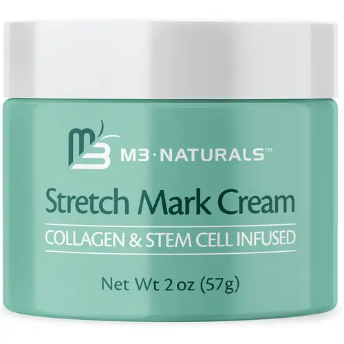 M3 Naturals Firming Cream for Stretch Marks & Loose Skin - Tightens Skin, with Green Tea Extract, Raspberry Ketones - Maternity Belly Skincare Cream, Healthy, Solution, Treatment, Anti Stretch Marks, Stretch Mark Lotion