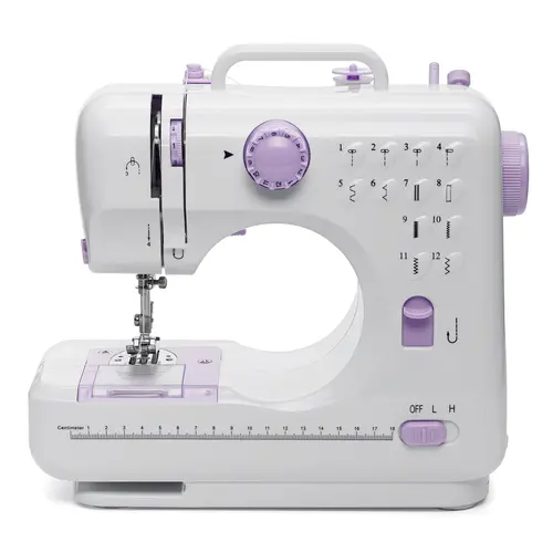 Mini Electric Sewing Machine Set - 12 Built-in Stitches, Portable Multifunctional Home Sewing Tool with Foot Pedal, LED Light, Dual Power, Adjustable Speed for Beginners, Home Crafts & Quick Hem Repairs (Mini Sized Product)