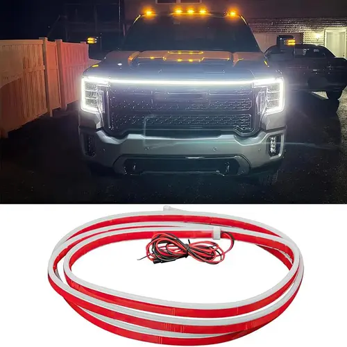 Car Hood Light Strip, Dynamic Scan Start Up LED Car Hood Light Strip, Waterproof Flexible Car Light Strip, Universal Car Accessories, Car Decorative Light, Led Lights Cars