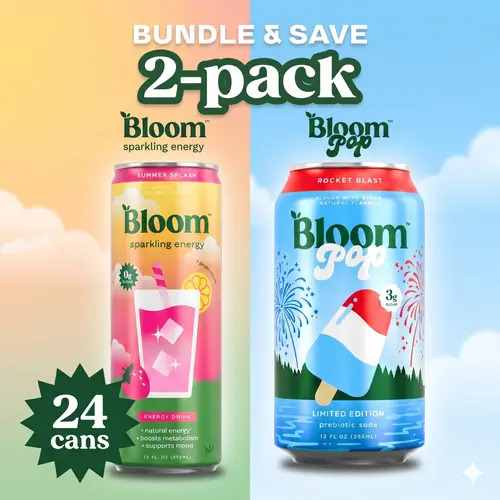 Summer Splash + Rocket Blast Bundles - Bloom Pop Soda + Bloom Sparkling Energy Drink