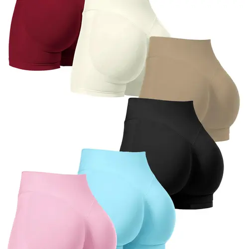 Women's Solid Color High Waist Sports Leggings Shorts, Breathable Comfortable Seamless Skinny Shorts, Ladies Sportswear for Indoor Outdoor Wear, Stretchy Seamless Shorts, Seamless Stretch Shorts
