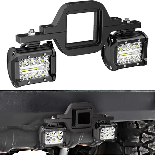 Nilight 2 Pcs 4-Inch 60W LED Pods with 2-Inch Tow Hitch Mounting Brackets, Waterproof LED Backlights, Vehicle Accessories for Pickup Trucks, ATVs fathersdaygift, Car Led Lights, Cars Accessories,car accessories