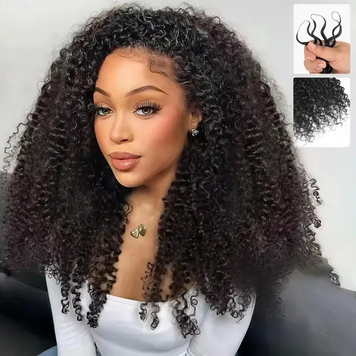 Cheetahbeauty Kinky Curly Human Hair Extensions for Boho Braids, Pre-Separated Crochet Base Bulk Hair, Dye/Bleach Safe, 12-30 Inch, 50g/Pack, Hair Braids