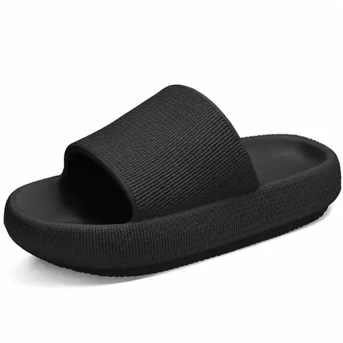 Cloud Slippers for Women and Men Bathroom Sandals Non-Slip Pillow Slippers Cushioned Thick Sole Soft Footwear slippers women Slide Onyx,shoes for back to school,back to school shoes