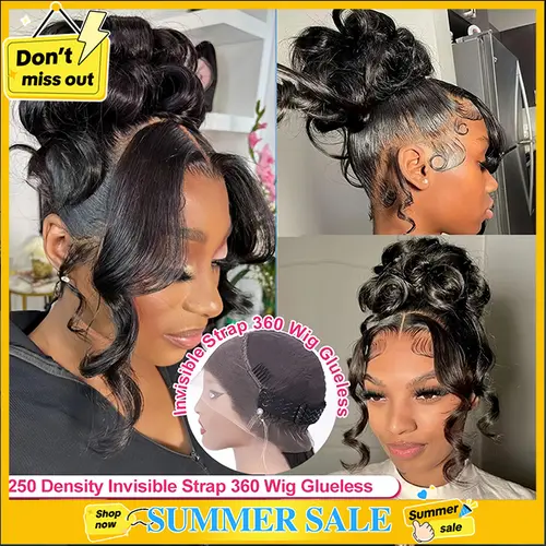 CheetahBeauty 250% Density 360 Body Wave Lace Front Wigs Pre Plucke HD Transparent 360 Frontal Human Hair Wig for Black Women #tiktokshopsummersale
