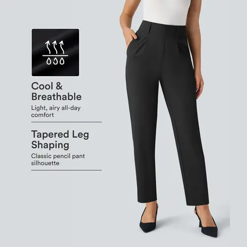 Halara Flex™ High Waisted Pocket Solid Work Tapered Pants #BackToSchool