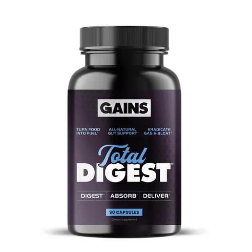 Total Digest Supplement - Organic Minerals, Bloat Begone Debloat Solution, 90-Serving Daily Gut Support Wellness Formula