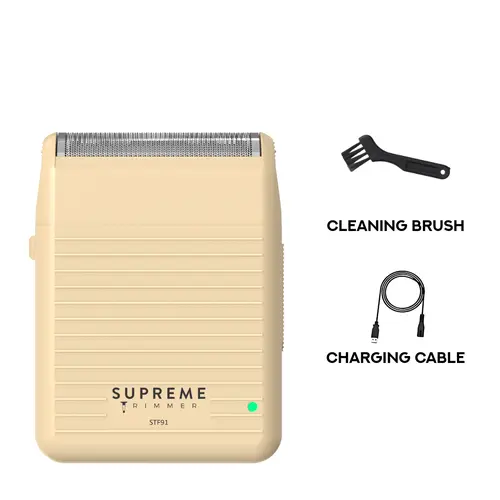 Supreme Trimmer Solo Lite STF91 Men's Mini Electric Stubble Foil Shaver - Smooth Facial Beauty Product, Men's Stuff, USB-C Travel Razor, Cordless Compact Hypoallergenic, with Cleaning Brush & Charging Cable (Gifts for Him), Self Care Products, Mens Gifts,