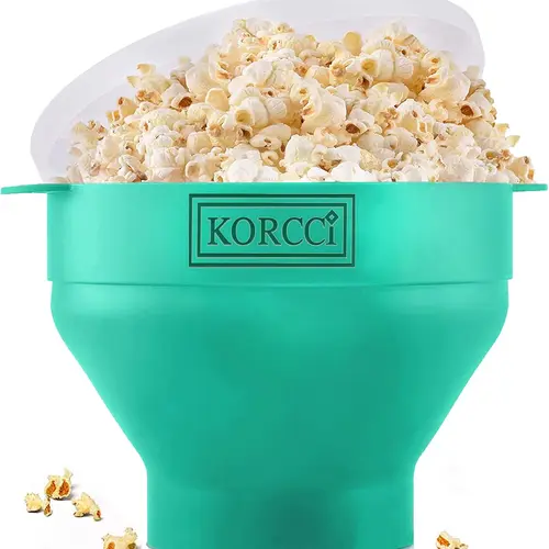 Tidy Monster Large Size Silicone Microwave Popcorn Popper Bowl - Home Use Kitchen Gadget & Microwave Cookware