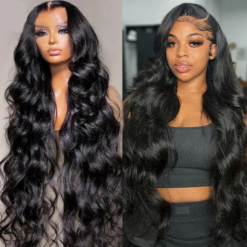 BLING HAIR Female 100% Human Hair 13x6 Lace Front Wig - Pre-Plucked Body Wave, HD Lace, 180% Density Frontal, Heat Resistant, Back to School Wig, Wigs Human Hair, 13X6 Front Human Hair Lace Closure Wigs sohochic