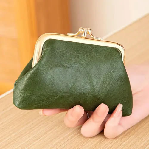 Women's Solid Color PU Leather Coin Purse, Fashionable Short Wallet, Casual Trendy Versatile High-quality Daily Wallet, Coin Pouch, Portable Coin Purse, Coin Holder