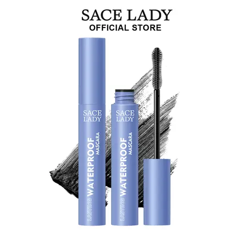SACE LADY Waterproof Mascara Black Volume Lengthening Smudge-proof Eyelashes Eye Makeup SummerFinds