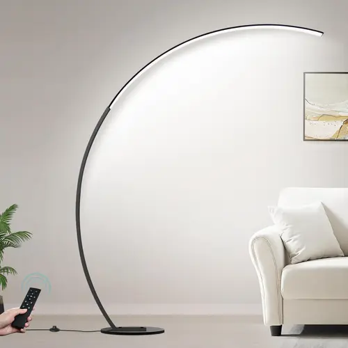Dimmable LED Floor Lamp - 3 Color Temperatures, 2000LM Ultra Bright Metal Frame Adjustable Led Lights, Minimalist Modern Bases & Shades, Remote Control Standing Lamp for Living Room Bedroom Office, Lamps For Bedroom