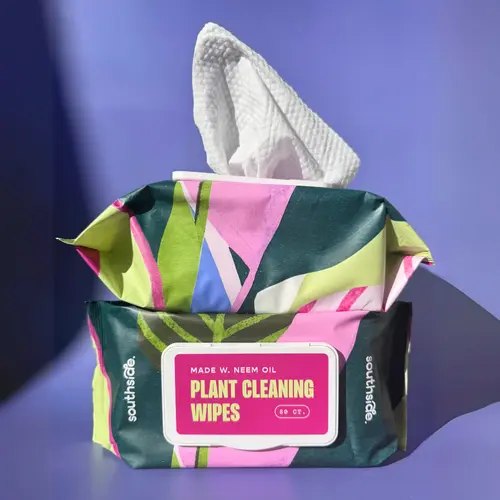 Southside Plants Neem Oil-Infused Plant Cleaning Wipes - Extra-Thick 5.5 x 7.25in Wipes for Indoor & Outdoor Plants, Clean & Natural Formula