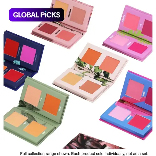 [Made by Mitchell] Mini Blursh Book – 4 Shades Pressed Blush Palette Compact | Long-Lasting, Buildable & Blendable | Versatile Everyday Makeup Glam Face Palette Makeup Beauty Cosmetics