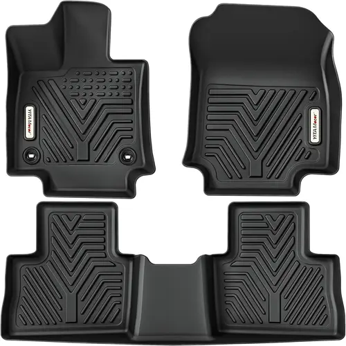 YITAMOTOR Floor Mats Fit for 2019-2024 Toyota RAV4 NO Hybrid, TPE Custom Fit All-Weather RAV Floor Liners, 1st & 2nd Row Car Floor Mats