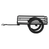 【toolupgrade】VEVOR Heavy-Duty Steel Frame Bike Cargo Trailer, 275 lbs Load Capacity, 20" Wheels, Foldable Compact Storage, Quick-Release Hitch, Portable, Fits Most Bikes, Easy Installation, Outdoor Bicycle Wagon Cart Accessory with Reflective Strips, None