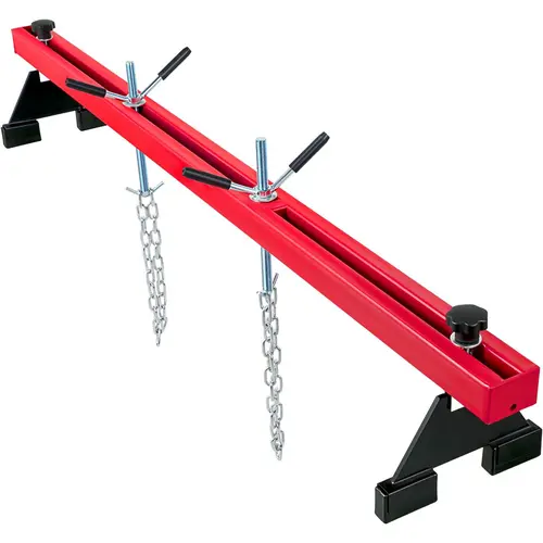 【Summerfinds】VEVOR Heavy Duty Steel Engine Support Bar, 1100 Lbs Capacity Transverse Bar with Dual Hooks & Double Chains for Firm Hold, 2-Point Supporting Lift Holder for Home Garages, Car Repair Tool