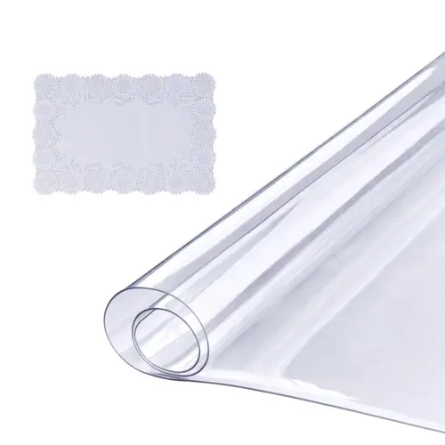 【Summerfinds】VEVOR 1.5 mm Thick PVC Table Cover Protector, 36" x 72" Rectangle, Waterproof Shield with Heat Protection for Wooden Desk, Coffee Table, Kitchen Use