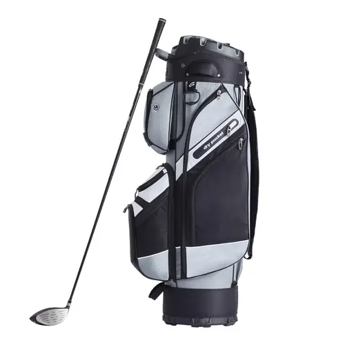 VEVOR Golf Cart Bag with 14 Way Organizer Divider Top,  41” 13 Pockets Premium Nylon Cart Bag, Durable Golf Bags with Handles & Dust Cover & Detachable Straps for Men & Women, Black Color-Block