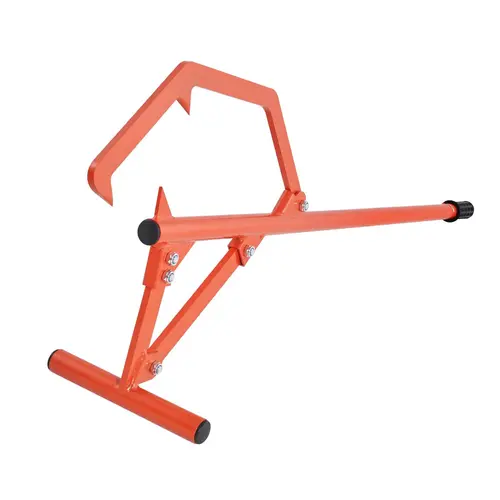 VEVOR Heavy-Duty Carbon Steel Timberjack Log Lifter Trolley, 46.5 in Adjustable Height, 25 in Size Range, Ergonomic Handle, Adjustable Hook, Powder Coat Fights Rust, Simple Setup, Lifts Logs for Work & Sawmill