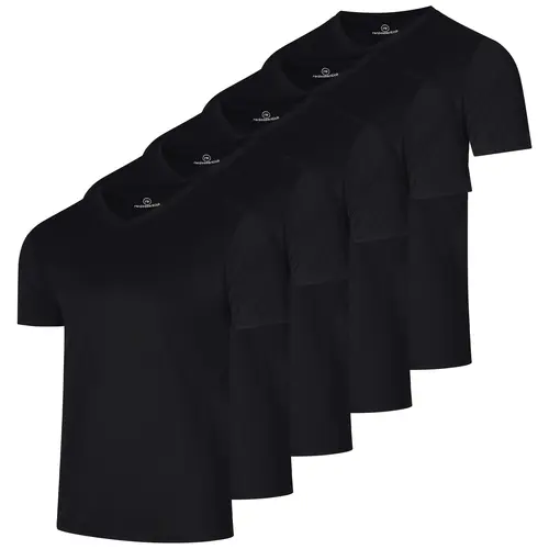 Real Essentials 5 Pack: Men's Mesh Short Sleeve V-Neck T-Shirt | Athletic Dry Fit V Neck Workout Shirt (Big & Tall Available)