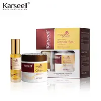 #SummerVibes Karseell Collagen Hair Care Deep Moisturizing Mask + Argan Oil Treatment Set for All Hair Types 16.9 fl oz + 1.69 fl oz Haircare Repair Smooth Conditioner Hydrate Hydrating