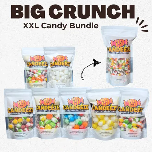 BIG Crunch - XXL Freeze Dried Candy Bundle - 7 bags + FREE 1 LB Bag (Candeeze)
