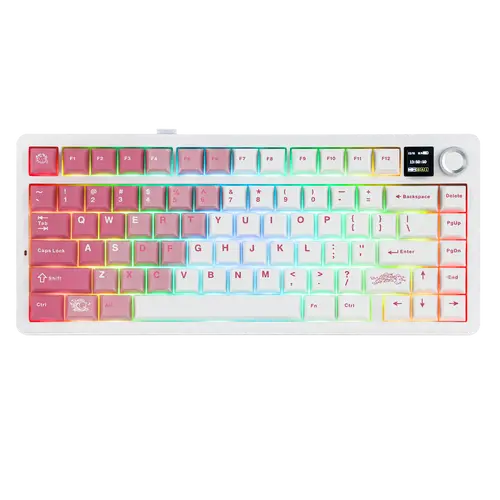 EPOMAKER X AULA F75 MAX Gasket-mounted Hot- swappable Wireless Mechanical Creamy Keyboard with TFT Screen, Knob, RGB Backlight, for PC/Mac/Linux Tri-Mode USB-C/BT 5.0/2.4GHz Custom gaming accessories dealsforyoudays