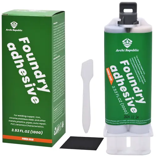 Archi Republic Foundry Adhesive - Industrial-Grade Heat-Resistant Casting Glue, Glue Tube Liquid Welding Filler for Casting Defects, Metal/Ceramic Bonding, Stronger & Reliable, Durability & Longevity Focused Easy-to-Use Hardware Adhesive