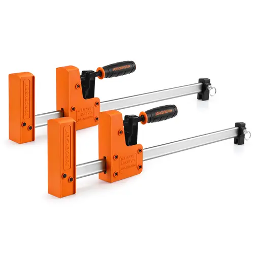 #BacktoSchool Jorgensen Bar Clamp Set, 2-pack 90° Parallel Clamp Cabinet Master, Steel Jaw Bar Clamp for Woodworking, 1500 lbs load Limited