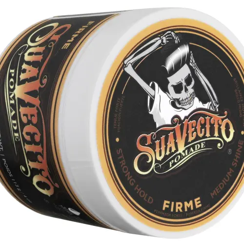 Suavecito Pomade Firme Strong Hold Pomade for Hair Care, Comfort, and Scent Enhancement - 4oz Water Soluble Pomade for Curly, Thick, and Stubborn Hair