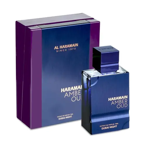 Al Haramain Amber Oud Dubai Night Edition Unisex Extrait De Parfum (EDP Spray) - 2.53 oz, EDP Elegant Fragranced, Aromatic Luxurious Scent, Oud Amber Opulence