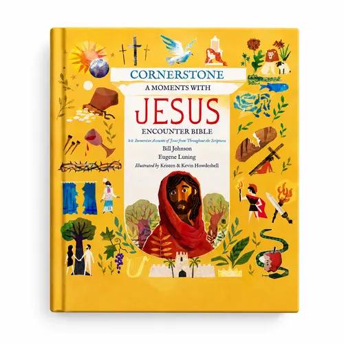 Cornerstone: Moments with Jesus Encounter Bible - Biblical Inspiring Hardcover Book for Kids & Teachers, with 20 Immersive Jesus Narrative Stories, Kingdom Teachings, Sycamore to Calvary Content, Trust God Lessons for Learning