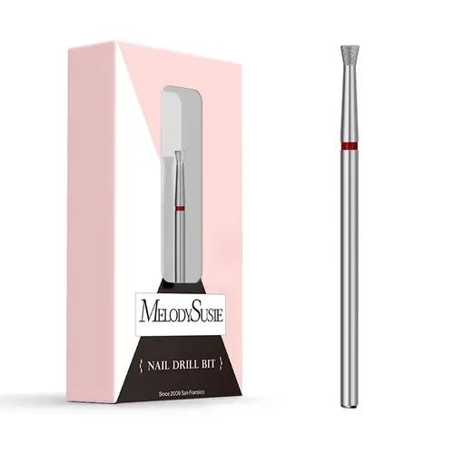 (Drill Bit Only) MelodySusie 6.7mm Inverted Tapered Cuticle Clean Nail Drill Bit - Tungsten Carbide, 0.08mm Depth, Two-Way Rotation for Nail Bed and Cuticle Care