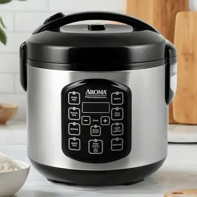 AROMA Professional ARC-954SBD Digital Rice Cooker Slow Cooker & Food Steamer 2QT with Delay Timer and Versatile Cooking Options, 2L capacity – Cooks up to 8 cups of cooked rice / 4 cups of uncooked rice Multifunction Appliance