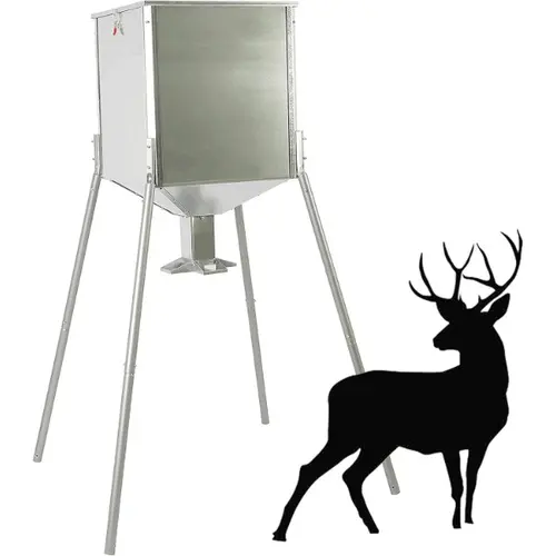 HECASA 450LB Capacity Big Game Gravity Deer Feeder Galvanized Steel Hunting w/o Foot Kit Outdoor,father'sdaygifts,campingessentials,campinggear,camping essentials