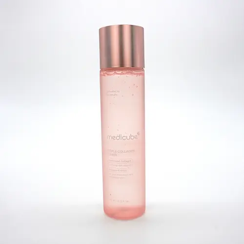Medicube Triple Collagen Toner 140ml Liquid - Hydrating Hyaluronic Acid & Niacinamide Skincare for Sensitive Adults, Rejuvenating Cleanser with Moisture Lock for Daily Use