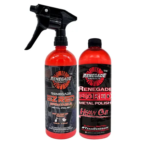 Renegade Products Metal Maintenance Bundle – Pro Red & EZ Red Polish Kit for Aluminum, Stainless Steel & Chrome Restoration