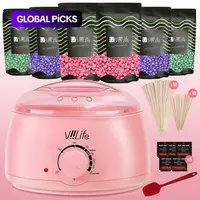 Wax Warmer Kit with Hard Wax Beads, At-Home Hair Removal Set, Facial Waxing and Waxing Supplies for Face, Body, Legs, Arms, Underarms, and Bikini for Women and Men #GLOBAL PICKS