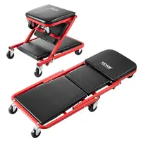 【DealsForYouDays】VEVOR Garage Creeper, mechanic creeper for under car, 40-Inch 330 lbs Rolling Auto Repair Creeper with Adjustable Padded Headrest & Tool Trays for Garage, Workshop, Home - Under Car Mechanic Board,father'sdaygifts