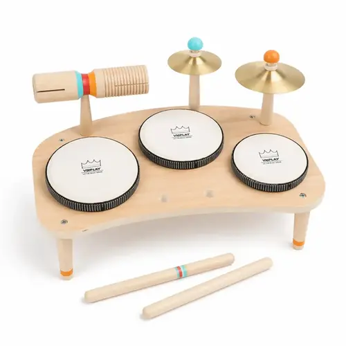 Joyreal Kids Drum Toys Set for Kids , 3 in 1 Musical Instruments Toys, Wooden Montessori Toys, 1st Christmas Birthday Gifts Ideas for Toddlers