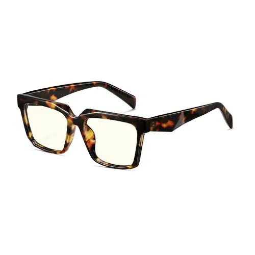 Kimorn Unisex Geometric Square Full Rim Blue Light Computer Eyewear - Lightweight Plastic Frame, Screen Viewing Use for Office, Study
