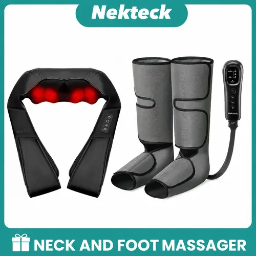 Nekteck Neck Massager & Foot and Calf Massager, Gift for Father Mother Friend