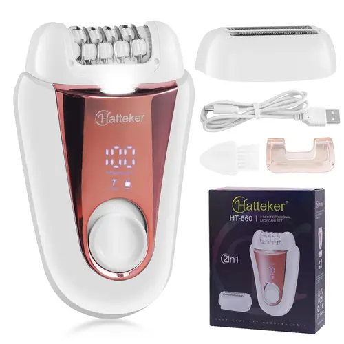 2 in 1 Electric Instrument with LCD Display, 1 Box Rechargeable Hair Removal Machine with 2 Gears, Intelligent Hair Removal Tool for Women, Epilator Hair Remover, Cordless Rechargeable Shaver