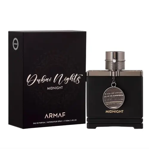 Armaf Dubai Nights Midnight Eau de Parfum Spray, Citrus Unisex Fragrance with Incense-Cedar Aura & Sandalwood Depth, 3.4 Oz (100ml)